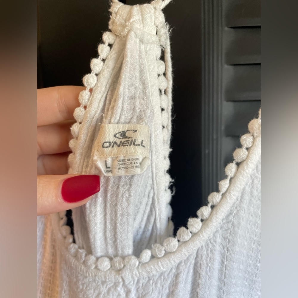 O’Neill L White Midi Beach Coverup Dress - Picture 3 of 10